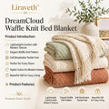 Liraveth™ DreamCloud Waffle Knit Bed Blanket