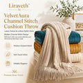 Liraveth™ VelvetAura Channel Stitch Cushion Throw